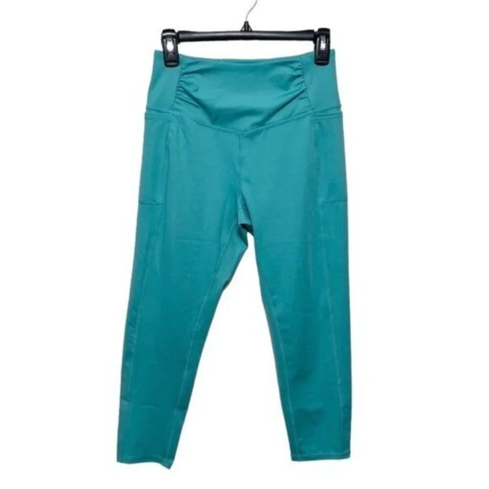 New Free People FP Movement Breathe‎ Easy Leggings Turquoise